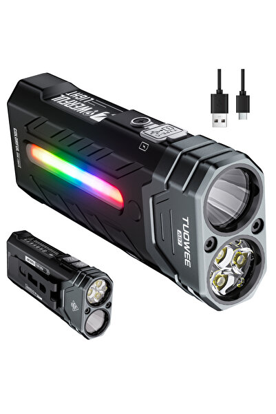 Choice5 Pure Black 5200LMS Innovative Multi-functional Portable LED Flashligh...