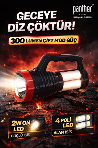Panther Pt-7744 Usb Şarjlı El Feneri