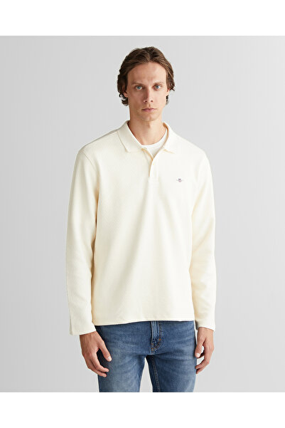 Gant Erkek Krem Relaxed Fit T-Shirt