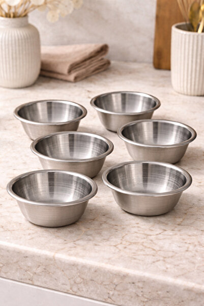 DİVAYS Stainless Steel Sauce Bowl & Spice Bowl Presentation Bowl Mini Bowl Se...