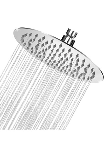 Aopoy Cap de duș tip ploaie, tip pălărie, 25x25 cm, cromat, 100 duze, rotație...