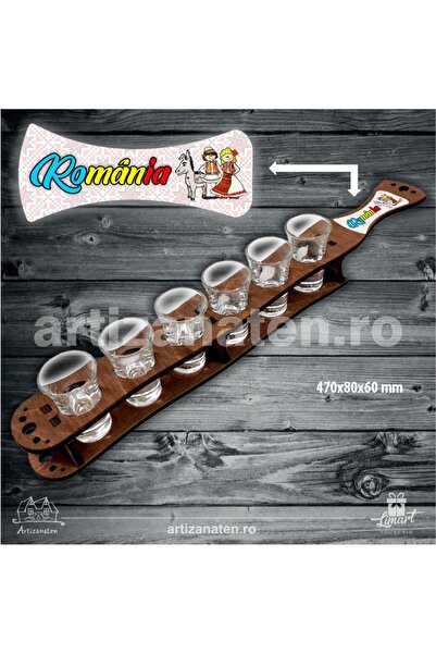 LimArt 6-cup support - romania 47x8x6 cm - 6x30 ml