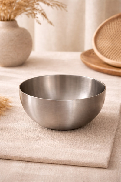 DİVAYS 1 Piece Stainless Steel Snack Bowl & Sauce Bowl Set Modern Serving Bowl