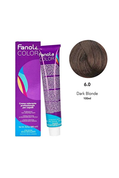 Fanola Hair Coloring Cream 6.0 Dark Blonde 100ml