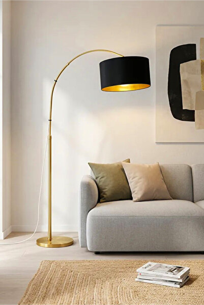 HOMİNG Lewis Eskitme Modern Lambader Kumaş İç Gold Başlık