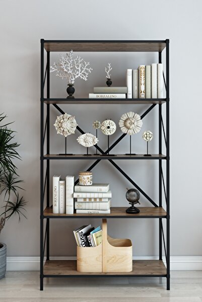 Mgr Office STONE 5 Raflı Dekoratif Kitaplık Çok Amaçlı Raf Sistemi Ofis Banyo...