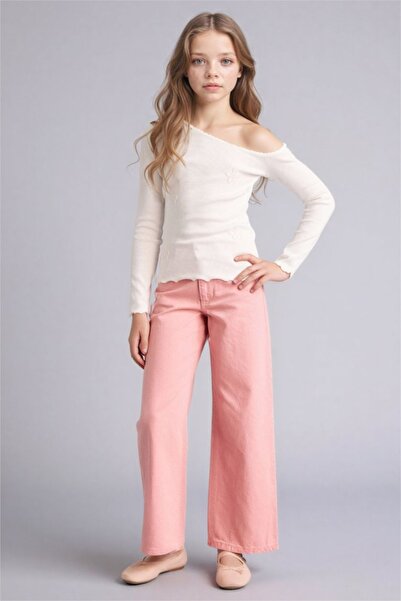 DeFacto Girl's Canvas Trousers G7744A8/Pn111 Rose