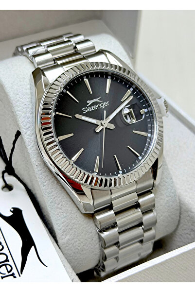 Slazenger Orijinal 2 Yıl Garantili 10ATM Su Geçirmezlik Çelik Kordon Erkek Ko...