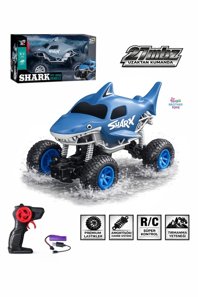 Brother Toys 1:18 Şarjlı Uzaktan Kumandalı Köpekbalığı Oyuncak Araba 25 Cm.