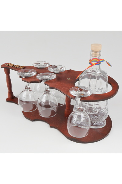 LimArt Violin minibar with bottle and 6 wine glasses 1x500ml,6x150ml - 40x18x...