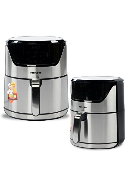 Nikai Air Fryer, 1800W, 6L, Digital, Stainless Steel, NAF688DS