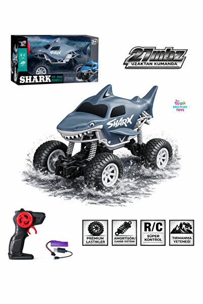 Brother Toys 1:18 Şarjlı Uzaktan Kumandalı Köpekbalığı Oyuncak Araba 25 Cm.