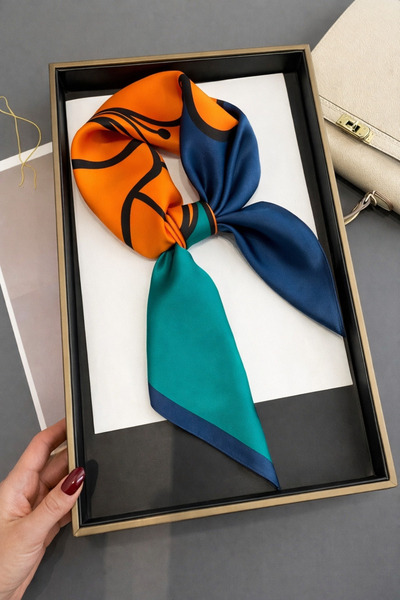 Behills Women's Bandana Scarf Floral Patterned Rayon Fabric Italian Stitched ...