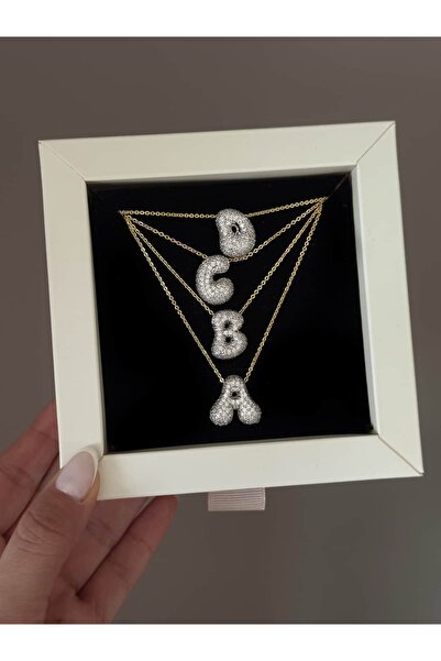 h&b design jewel Çelik Mix Balon A Harfli Kolye