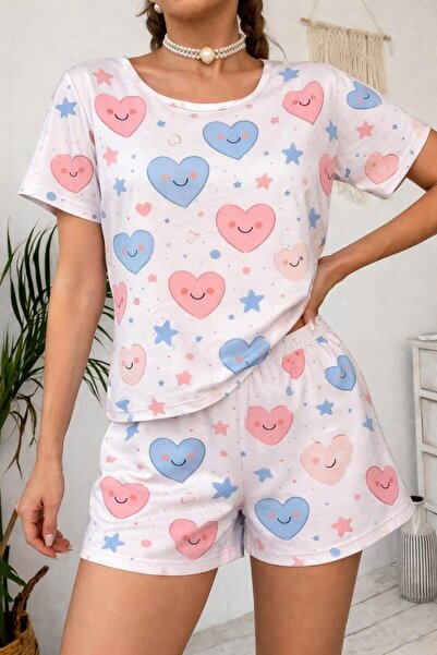 kuzey homewear Σετ κοντομάνικο σορτς Ryle Love