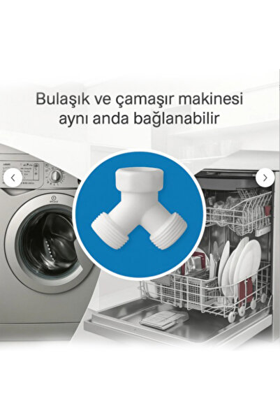 FIRAT Çamaşır-bulaşık Makinesi Şebeke Musluk Çatalı Plastik Beyaz
