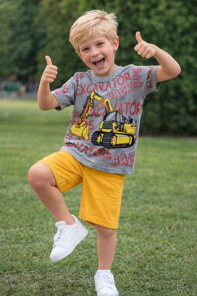 CiciTime Çocuk Modası Set majica i kratkih hlača za dečake Štampano – Građevi...