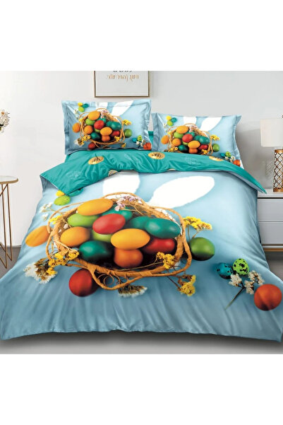 Casa Pucioasa Duvet Cover Set Set - 4 Pieces, 3D (Fine) PUMPKIN, 2 Persons 20...
