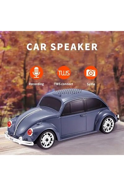 Tastech NOSTALJİK ARABA ŞEKLİNDE BLUETOOTH SPEAKER SD KART USB FM RADYOLU ŞAR...