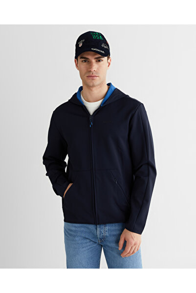 Gant Erkek Lacivert Regular Fit Fermuarlı Ceket