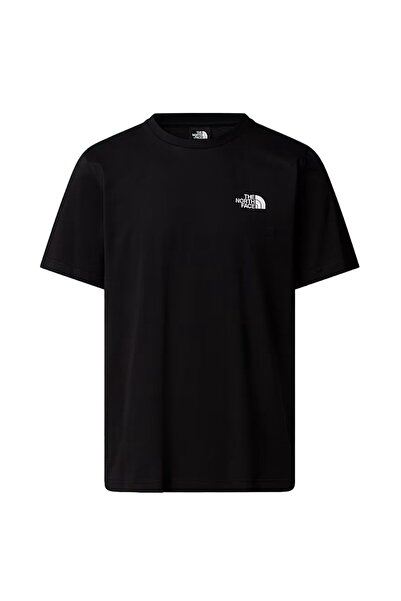 THE NORTH FACE Tricou bărbătesc cu mânecă scurtă și logo vertical, negru
