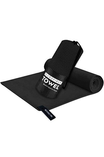 Choice83 38x38cm Black 1-Piece Microfiber Polyester Sport Towel Quick-Drying ...