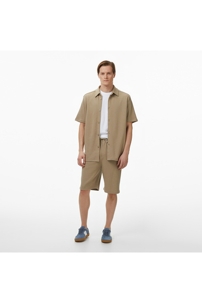 Nautica Erkek Bej Regular Fit Şort