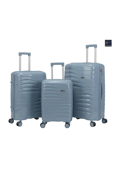 Hayyak 3-Piece PP Hard Shell Luggage Set (20/24/28) Lightweight Spinner Wheel...