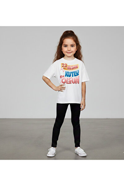 CACTUS COLLECTION Ataturk Printed Flag 23 April T-Shirt 100% Cotton