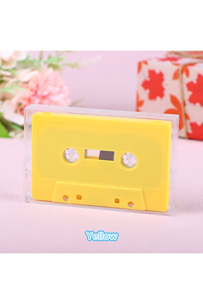 Choice7 Yellow Audio Cassette Set with Clear Storage Box & 45 Min Blank Tape ...