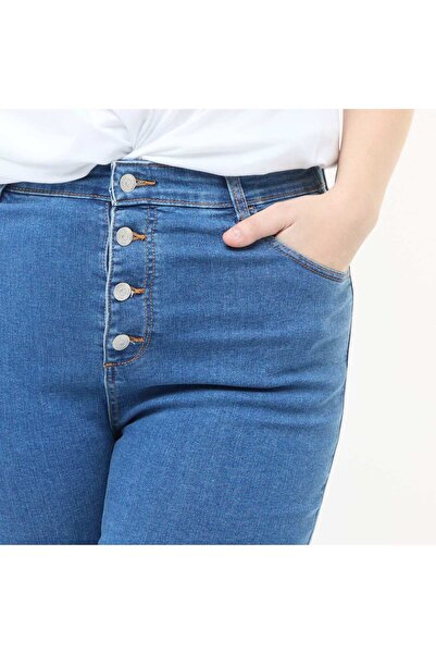 KIABI High-waisted skinny trousers - L30 BLUE