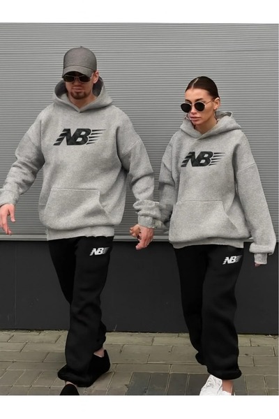 Flaubert Unisex Printed Oversized Sweatshirt - Sweatpants 2-Piece Set 00