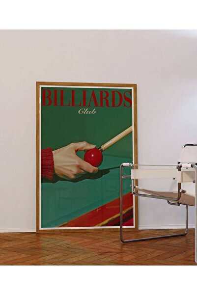 NinaStore Bilardo Kulübü Baskısı: 70'ler Retro Duvar Sanatı