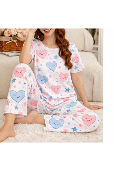 kuzey homewear Σετ πιτζάμες με κοντά μανίκια Ment Love
