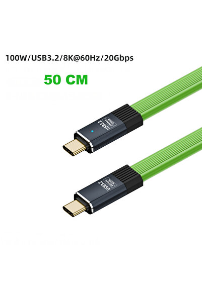 silabor Type-c Tam Fonksiyonlu Esnek Veri Kablosu USB3.2 20Gb İletimi Destekl...