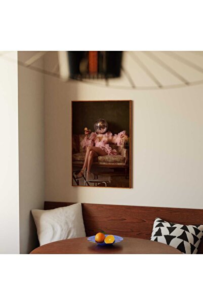NinaStore Disko Topu Kafa Sanatı: Sürreal Moda Posteri/ Ev Barı Duvar Dekoru/...