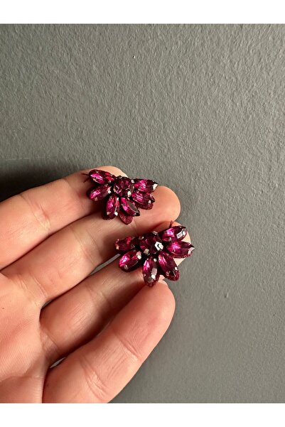 Gönülden Tasarım 2 Adet Taşlı Çiçek Arma Dikiş Aksesuarı 3x3 Cm