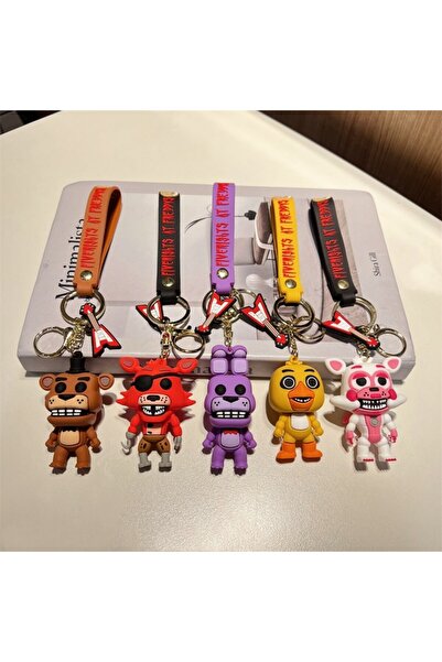 Choice3 5 قطع من مجسمات شخصيات ألعاب الرسوم المتحركة FNAF، دمية الدب فريدي فا...