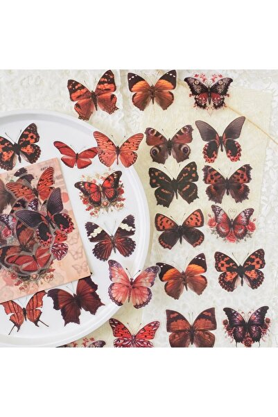 Choice5 ملصقات فراشات ملونة من مادة PET، 40 قطعة، مناسبة لدفاتر القصاصات، ودف...