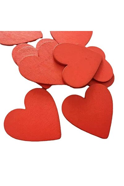 Choice1 48mm(1.89inch) 20pcs RED 10/20pcs Red Wooden Heart Cutouts DIY Valent...