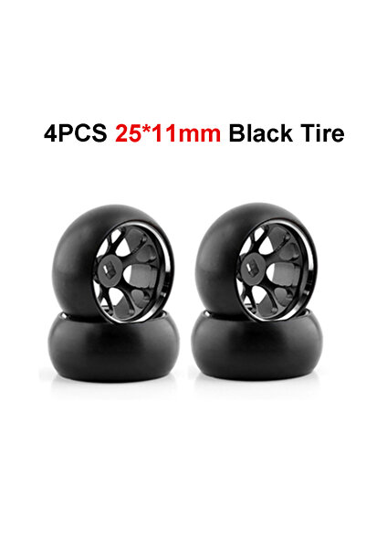 Choice1 4 قطع من إطارات عجلات معدنية من نوع YSIDO مقاس 25x11 مم لسيارات الانج...