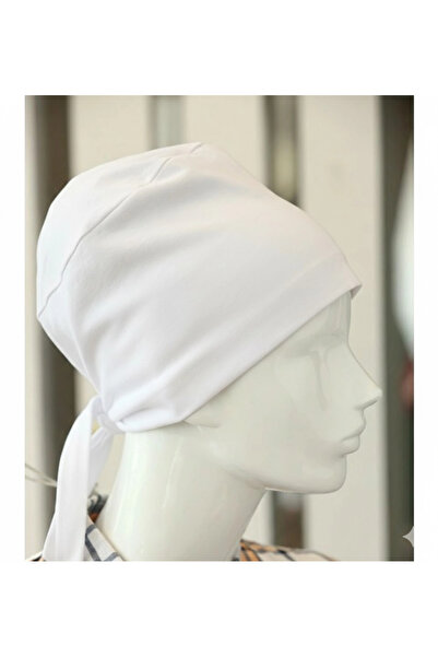 Marsilyan Tie-On Hijab Bonnet - Tie-On Bandana White Rsieg430-Cc84