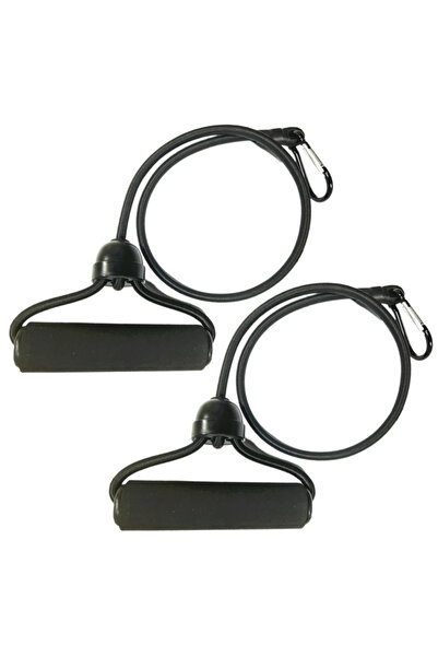 Choice Black 2pcs High Elastic Stepper Pull Ropes Arm Exercise Yoga Latex Bra...