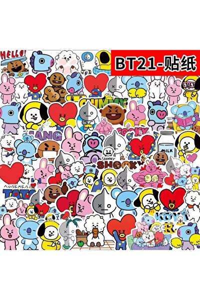Choice1 82PCS 82PCS Kawaii BT21 Stickers Suitcases Laptops Cars Mobile Phones...