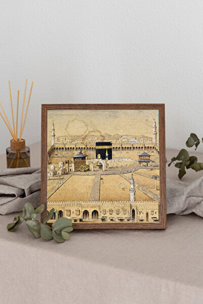 Dekorsiahome Wooden Framed Square Table Tk3407