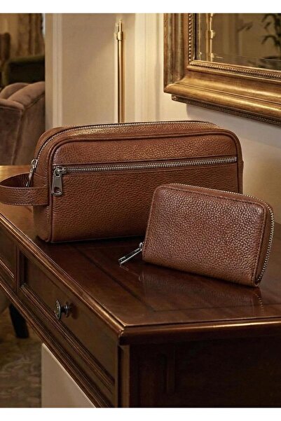 Duke Nickle Men's Brown Bag Wallet Gift Set