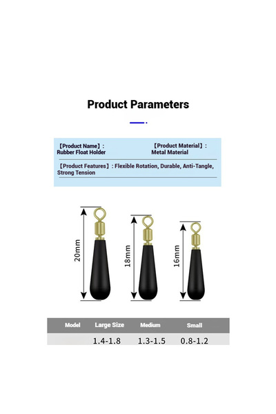 Choice1 M-50Pcs 50Pcs خرزة توقف عائمة مع حامل معدني دوار، دوران مرن، مقاومة ل...