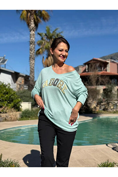 Punta Otantik Yg27020 Jadore Stone Italian Knitwear Aquagreen