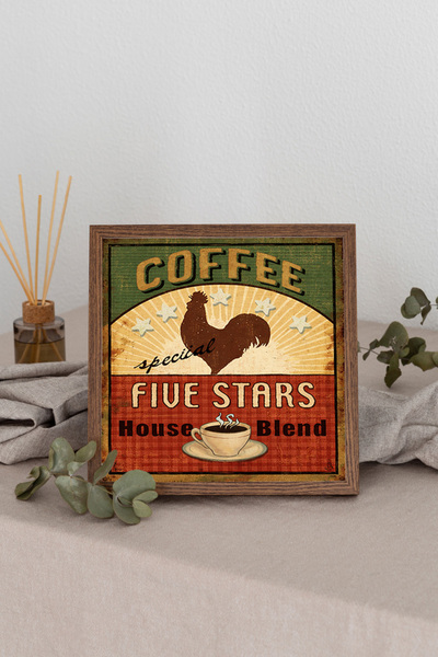 Dekorsiahome Wooden Framed Square Table Tk3448