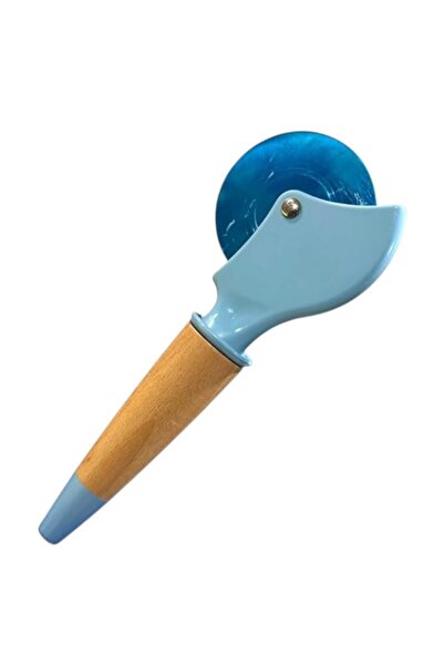 WDA Pizza Cutter with Wooden Handle, Rolling Wheel Design,